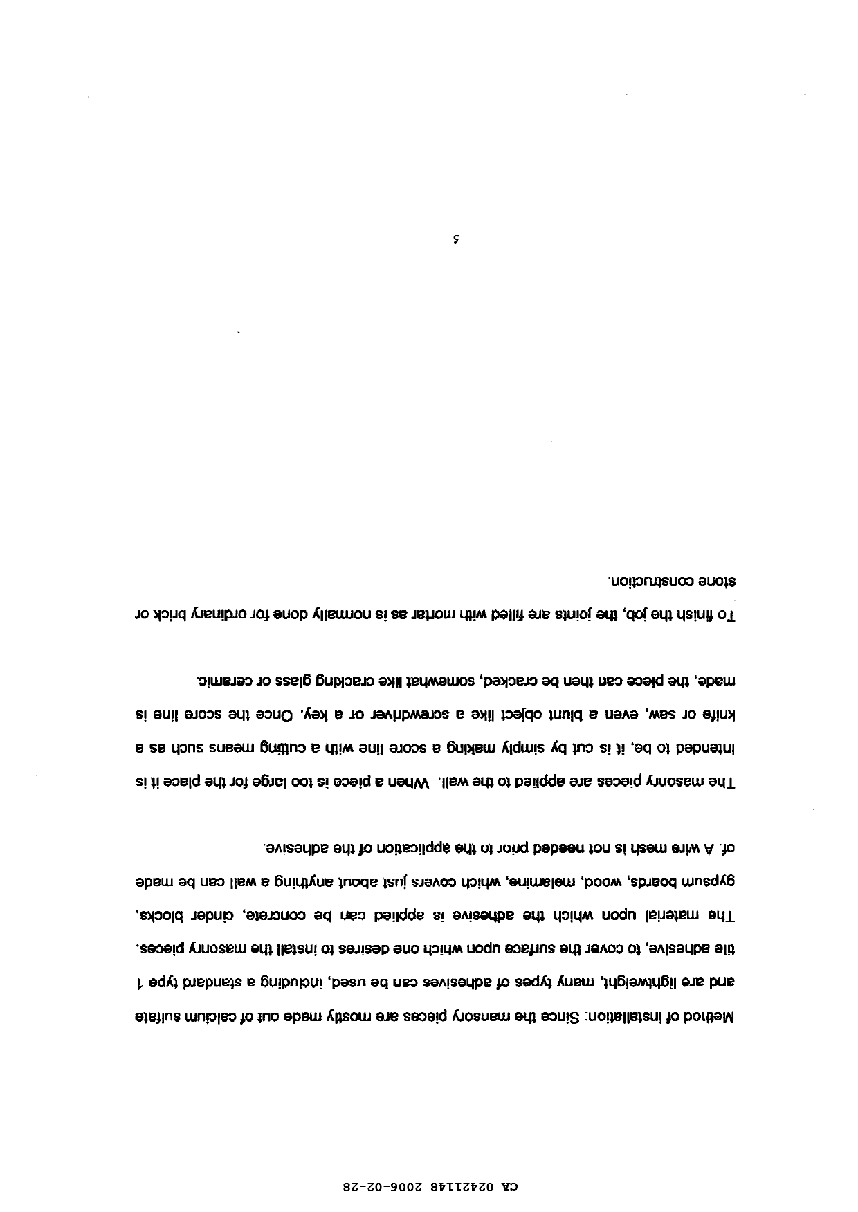 Document de brevet canadien 2421148. Description 20051228. Image 5 de 5