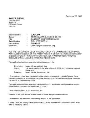 Canadian Patent Document 2421346. Prosecution-Amendment 20080930. Image 1 of 2