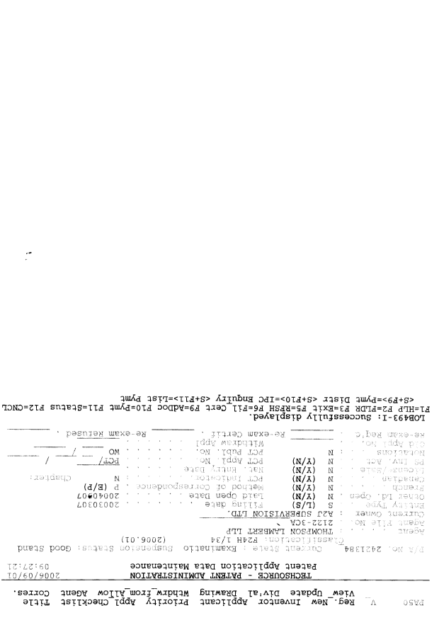 Document de brevet canadien 2421384. Cession 20060825. Image 4 de 4