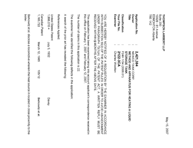 Canadian Patent Document 2421384. Prosecution-Amendment 20061215. Image 1 of 2