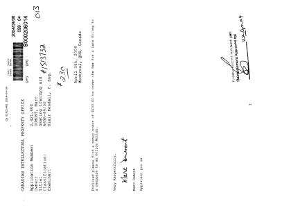 Canadian Patent Document 2421400. Prosecution-Amendment 20031206. Image 1 of 17