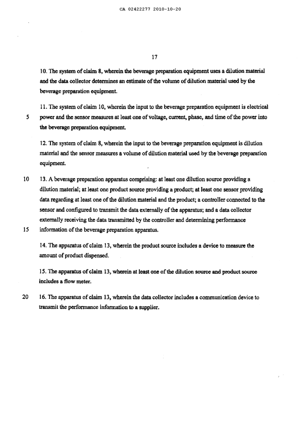Document de brevet canadien 2422277. Revendications 20101020. Image 2 de 7
