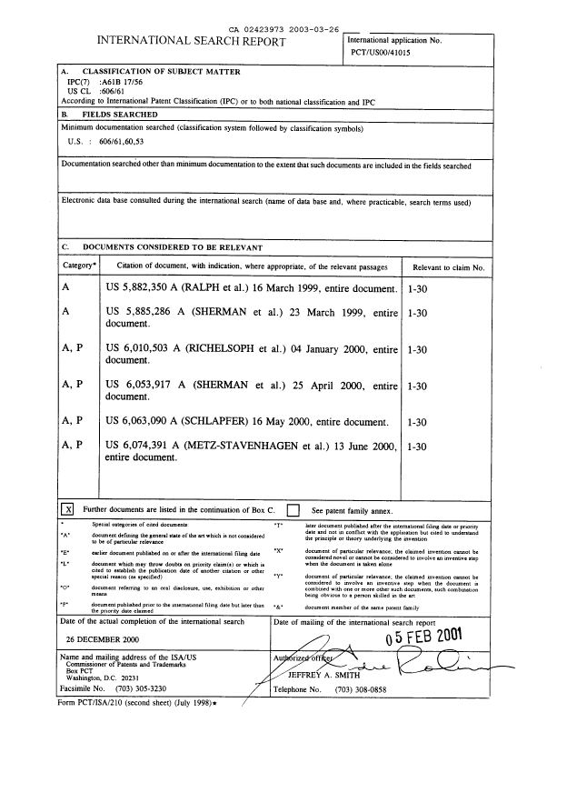 Document de brevet canadien 2423973. PCT 20021226. Image 5 de 6