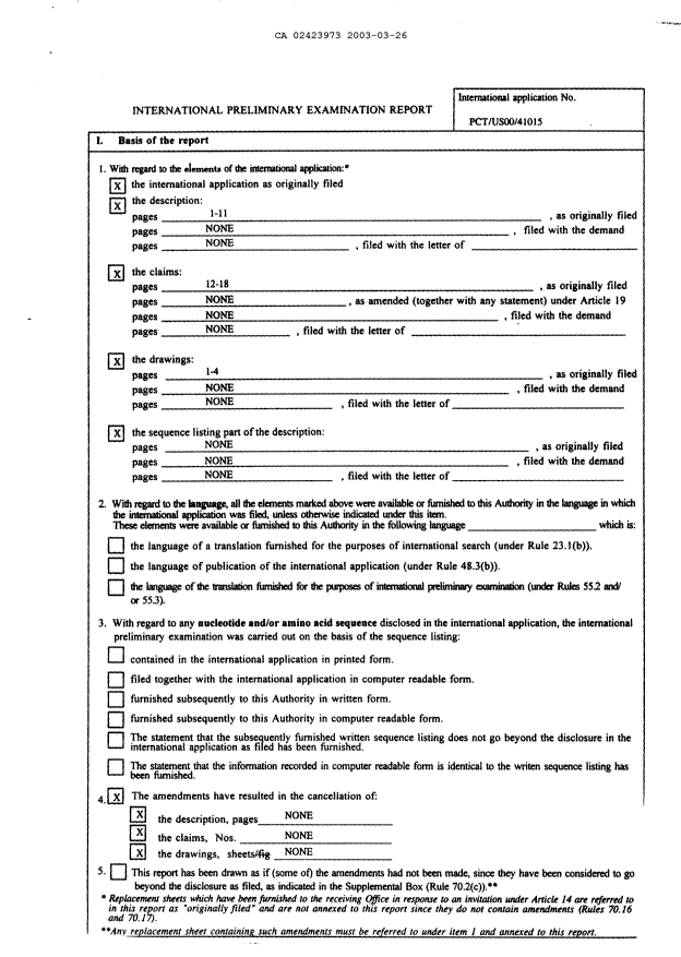 Document de brevet canadien 2423973. PCT 20030326. Image 3 de 6