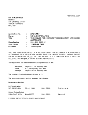 Document de brevet canadien 2424167. Poursuite-Amendment 20070202. Image 1 de 3