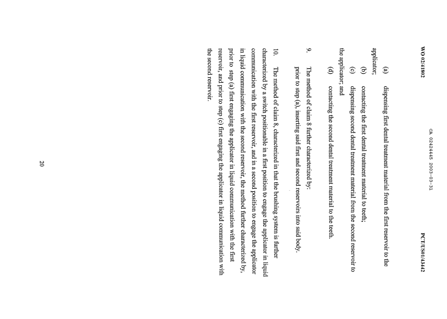 Document de brevet canadien 2424445. Revendications 20021231. Image 3 de 3