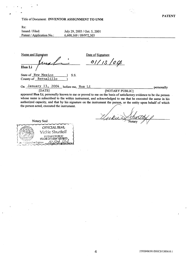 Document de brevet canadien 2424468. Cession 20040622. Image 14 de 14