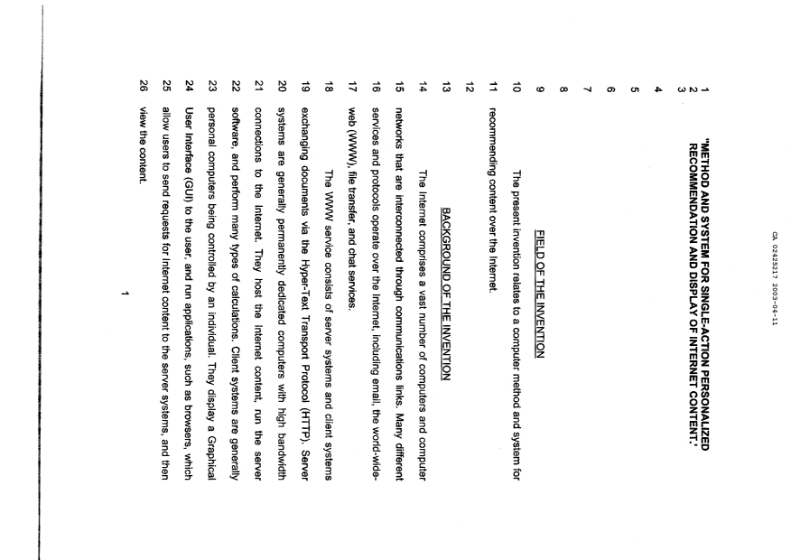 Document de brevet canadien 2425217. Description 20120918. Image 1 de 30