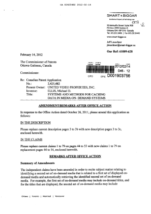Document de brevet canadien 2425482. Poursuite-Amendment 20120214. Image 1 de 19