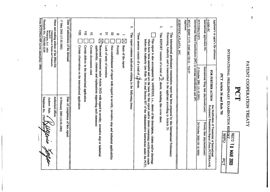 Document de brevet canadien 2426022. PCT 20030417. Image 1 de 3