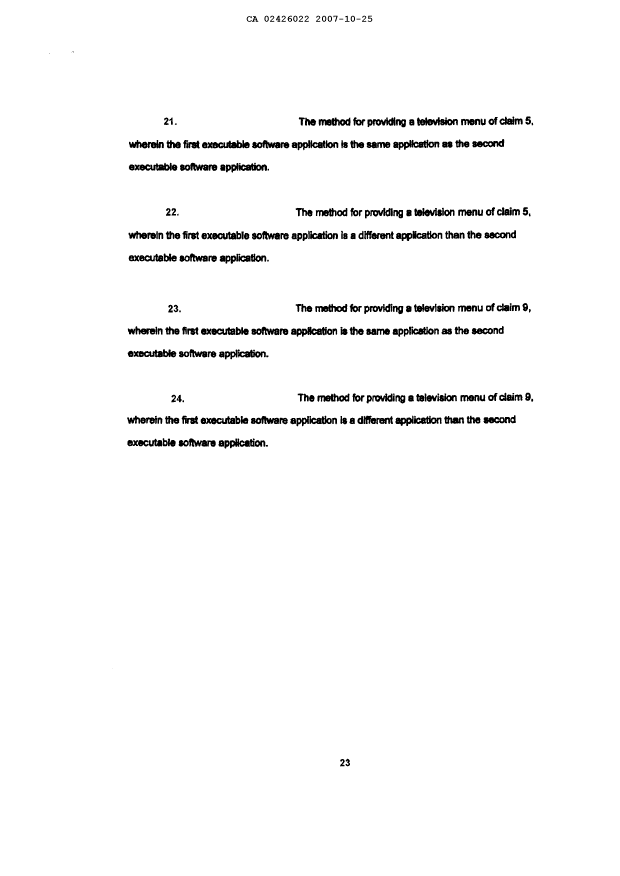Document de brevet canadien 2426022. Revendications 20071025. Image 8 de 8