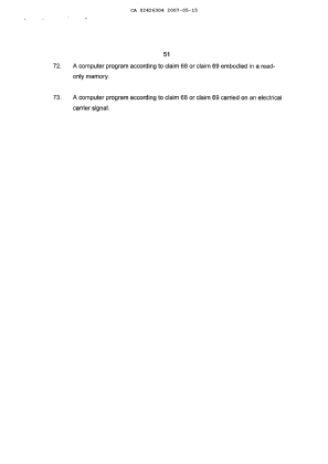 Document de brevet canadien 2426304. Revendications 20061215. Image 15 de 15