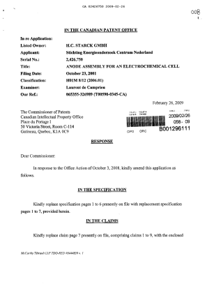 Document de brevet canadien 2426750. Poursuite-Amendment 20090226. Image 1 de 13