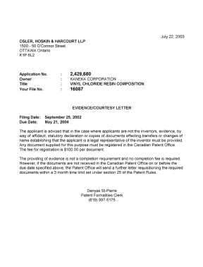Document de brevet canadien 2429680. Correspondance 20030718. Image 1 de 1
