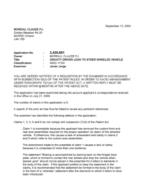 Document de brevet canadien 2429881. Poursuite-Amendment 20040913. Image 1 de 8