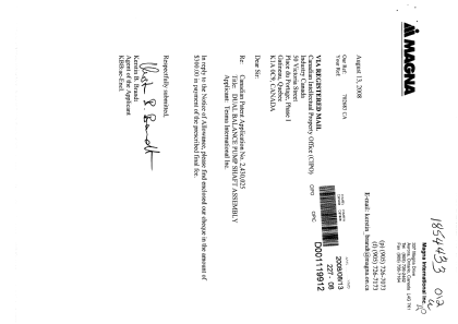 Canadian Patent Document 2430025. Correspondence 20080813. Image 1 of 1
