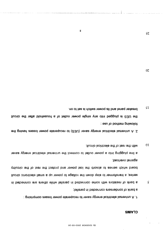 Document de brevet canadien 2430636. Revendications 20021226. Image 1 de 1