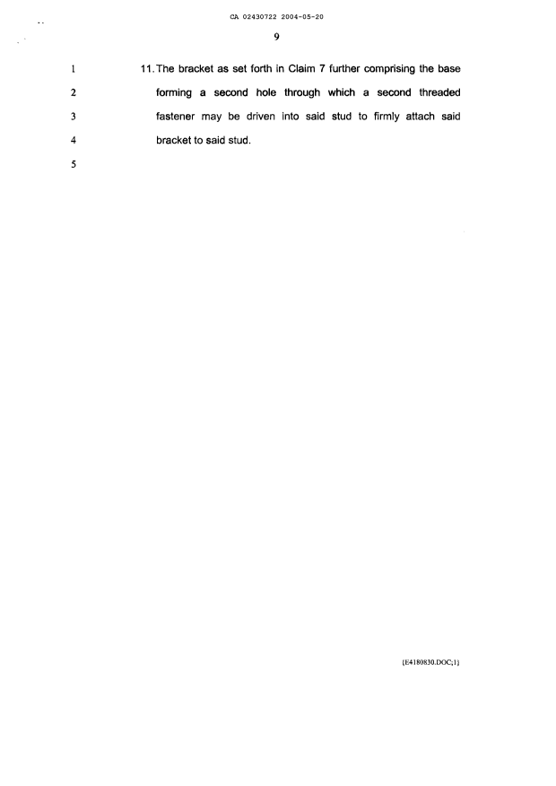 Document de brevet canadien 2430722. Revendications 20040520. Image 3 de 3