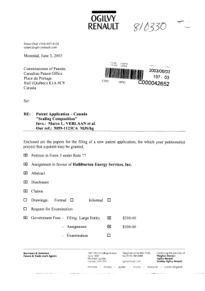 Document de brevet canadien 2430792. Cession 20030603. Image 1 de 7