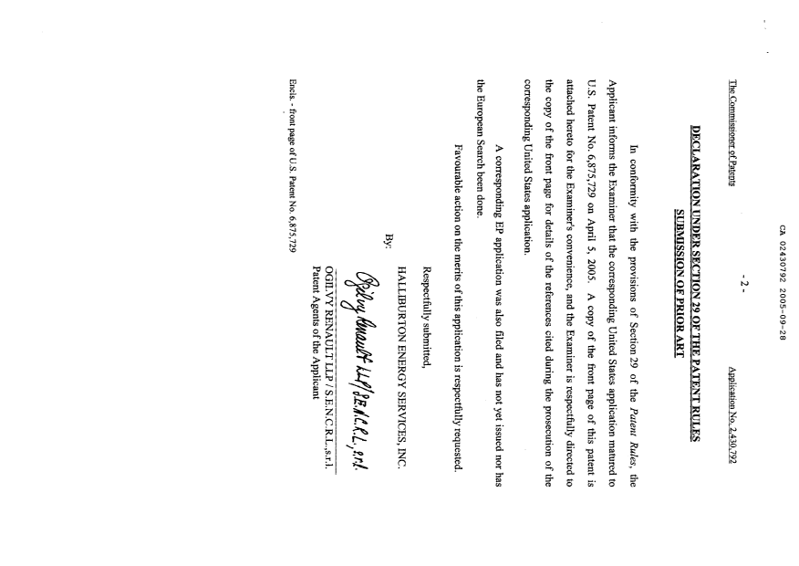 Canadian Patent Document 2430792. Prosecution-Amendment 20050928. Image 2 of 2