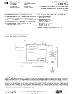 Document de brevet canadien 2432194. Page couverture 20021219. Image 1 de 1