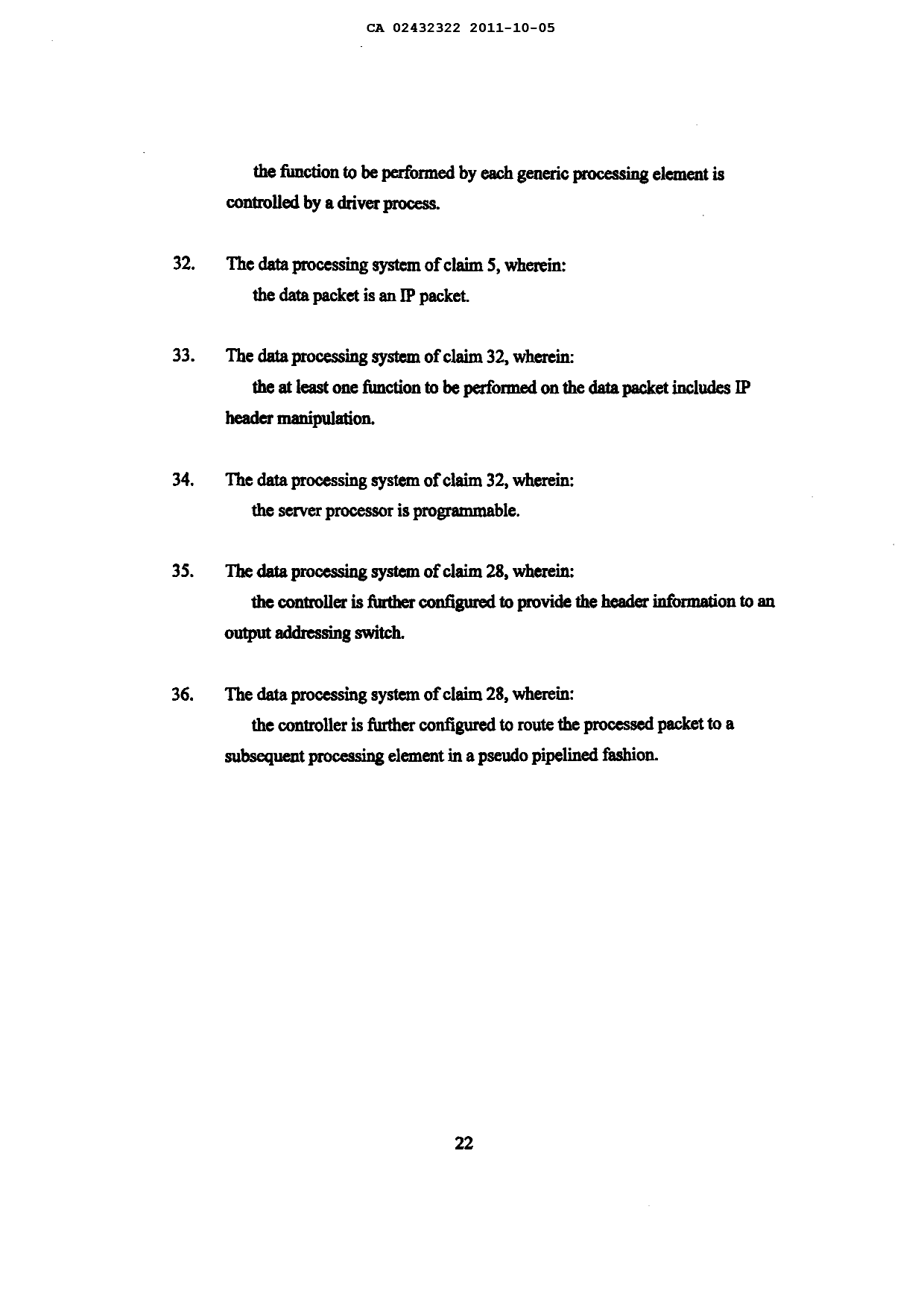 Canadian Patent Document 2432322. Claims 20101205. Image 6 of 6