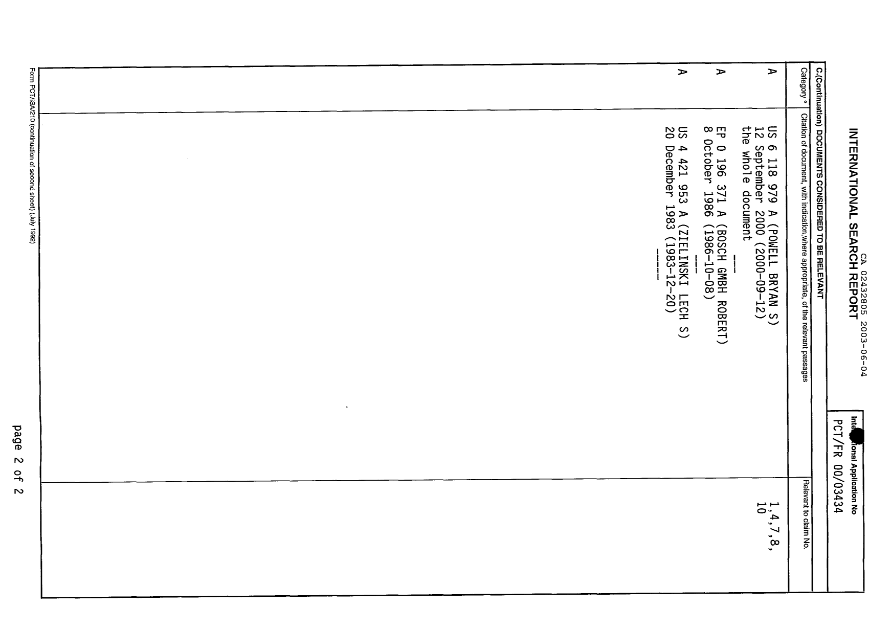 Canadian Patent Document 2432805. PCT 20030604. Image 2 of 8