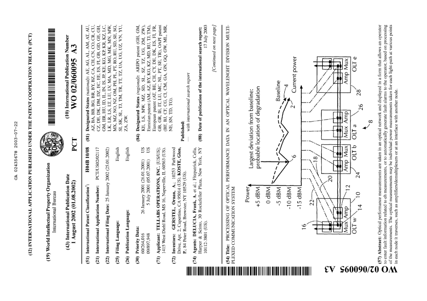 Canadian Patent Document 2435678. Abstract 20030722. Image 1 of 2