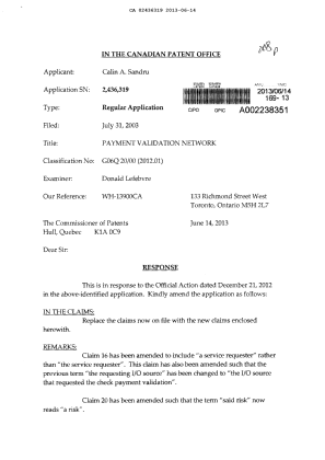 Document de brevet canadien 2436319. Poursuite-Amendment 20130614. Image 1 de 8