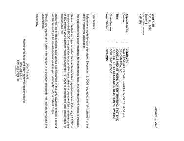 Document de brevet canadien 2439260. Correspondance 20061210. Image 1 de 1