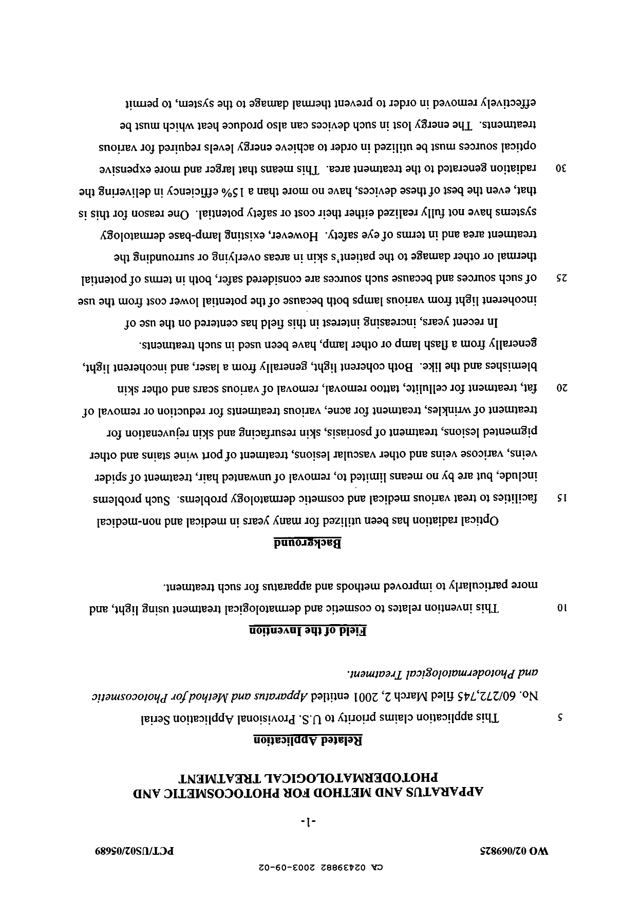 Canadian Patent Document 2439882. Description 20051230. Image 1 of 45
