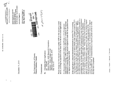 Canadian Patent Document 2441982. Correspondence 20091231. Image 1 of 2
