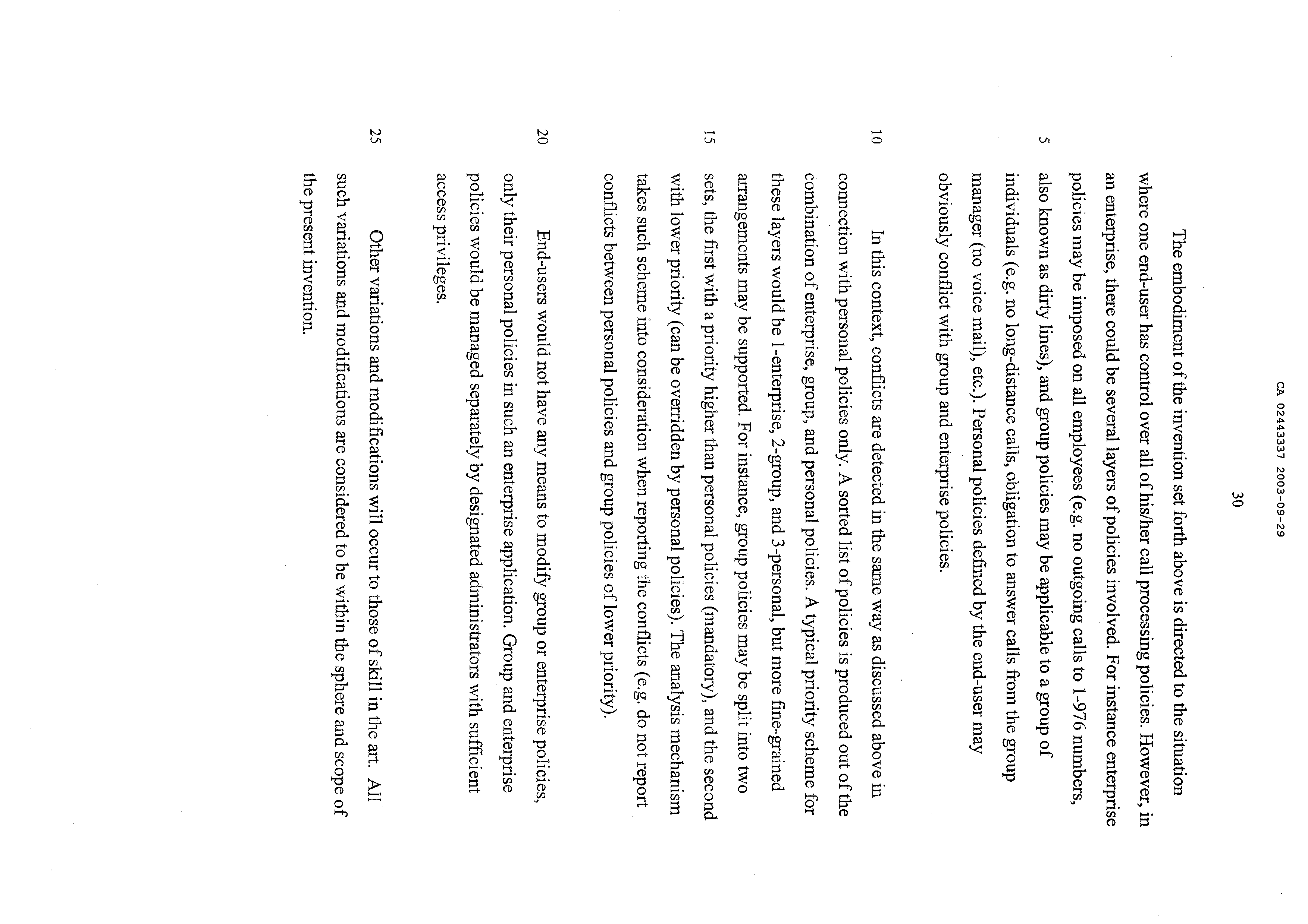 Document de brevet canadien 2443337. Description 20021229. Image 30 de 30