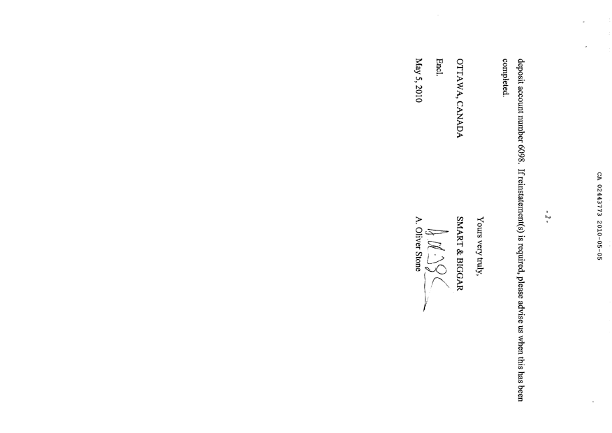 Canadian Patent Document 2443773. Prosecution-Amendment 20100505. Image 2 of 10