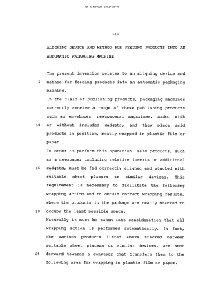 Document de brevet canadien 2444038. Description 20031008. Image 1 de 10