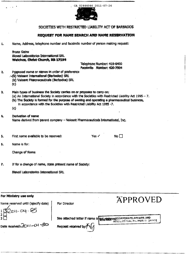 Canadian Patent Document 2444046. Assignment 20110726. Image 10 of 10