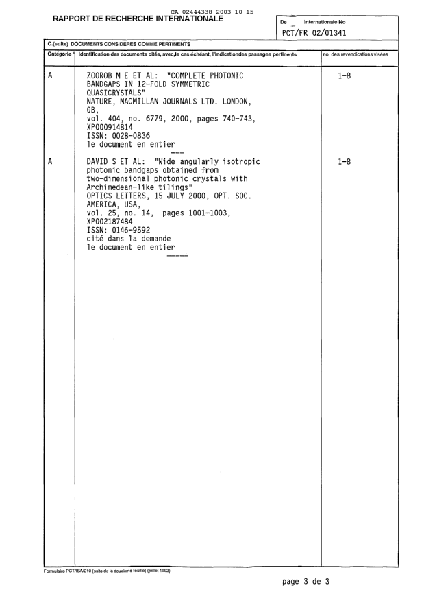 Document de brevet canadien 2444338. PCT 20031015. Image 6 de 6