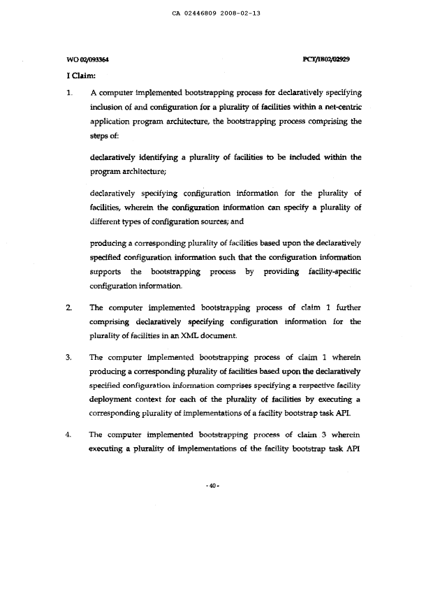 Document de brevet canadien 2446809. Poursuite-Amendment 20080213. Image 2 de 7
