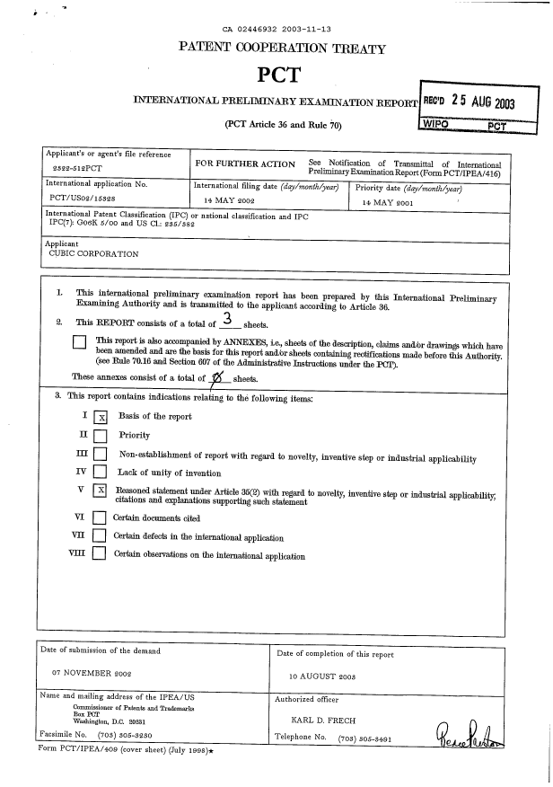 Document de brevet canadien 2446932. PCT 20031113. Image 2 de 4