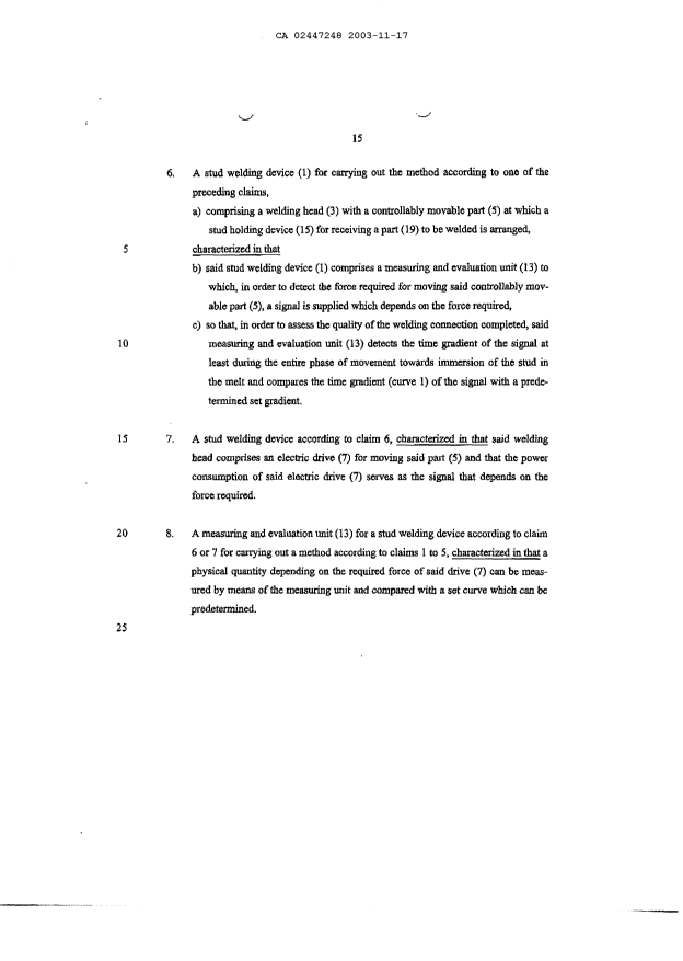 Document de brevet canadien 2447248. Revendications 20031117. Image 2 de 2