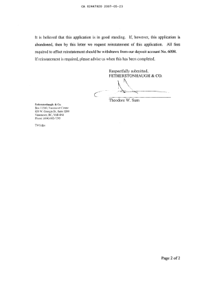 Canadian Patent Document 2447920. Prosecution-Amendment 20070523. Image 3 of 3