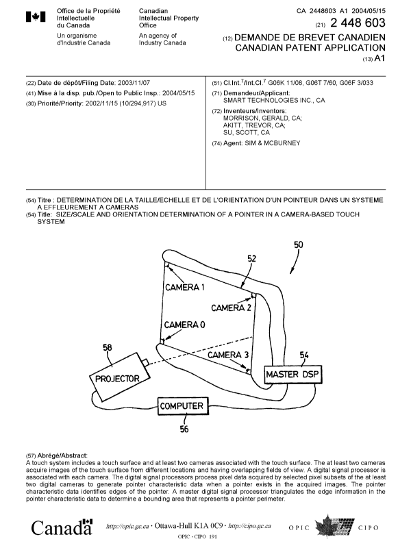 Canadian Patent Document 2448603. Cover Page 20040419. Image 1 of 1