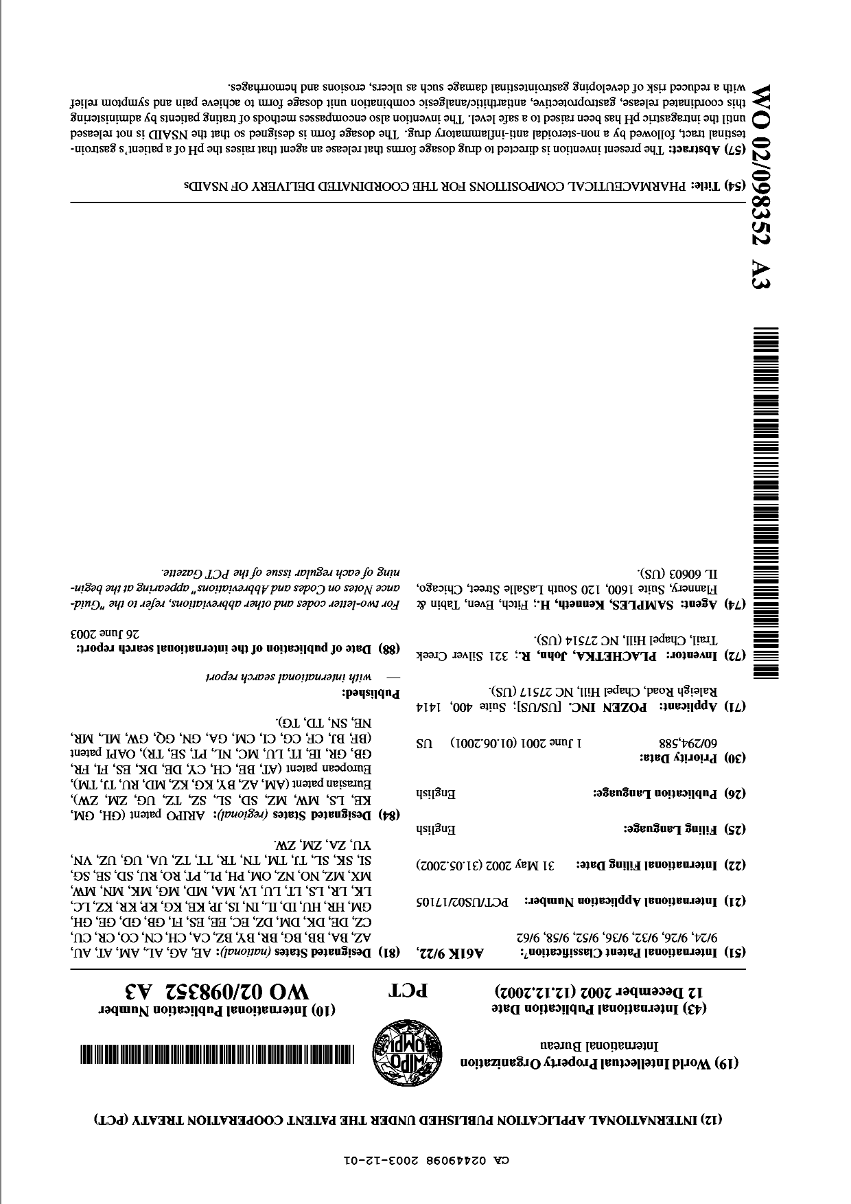 Document de brevet canadien 2449098. Abrégé 20081223. Image 1 de 1