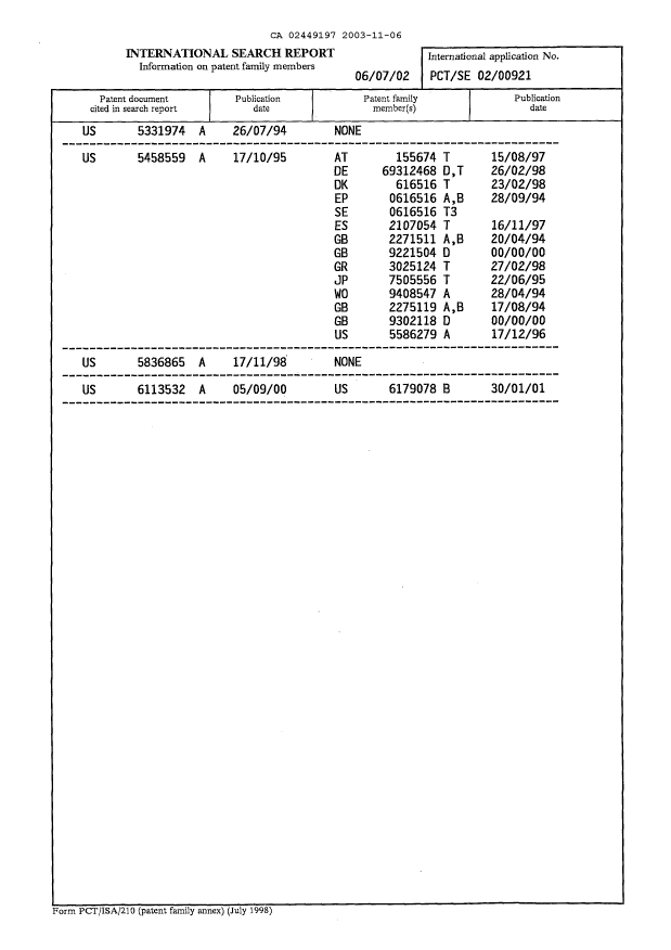 Document de brevet canadien 2449197. PCT 20031106. Image 6 de 6