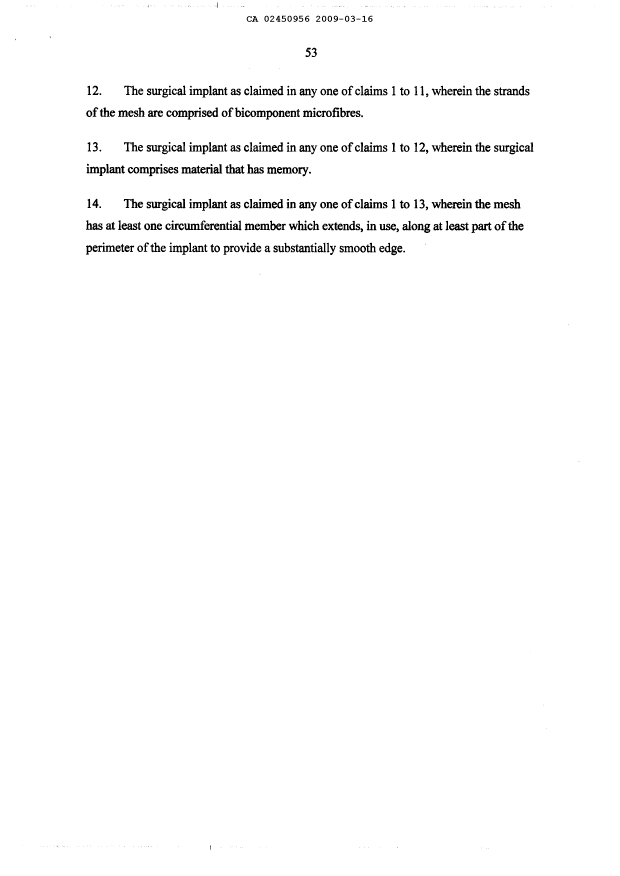 Document de brevet canadien 2450956. Revendications 20090316. Image 2 de 2