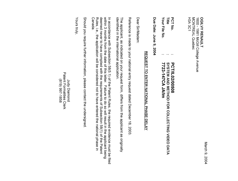 Document de brevet canadien 2451535. PCT 20040303. Image 1 de 1