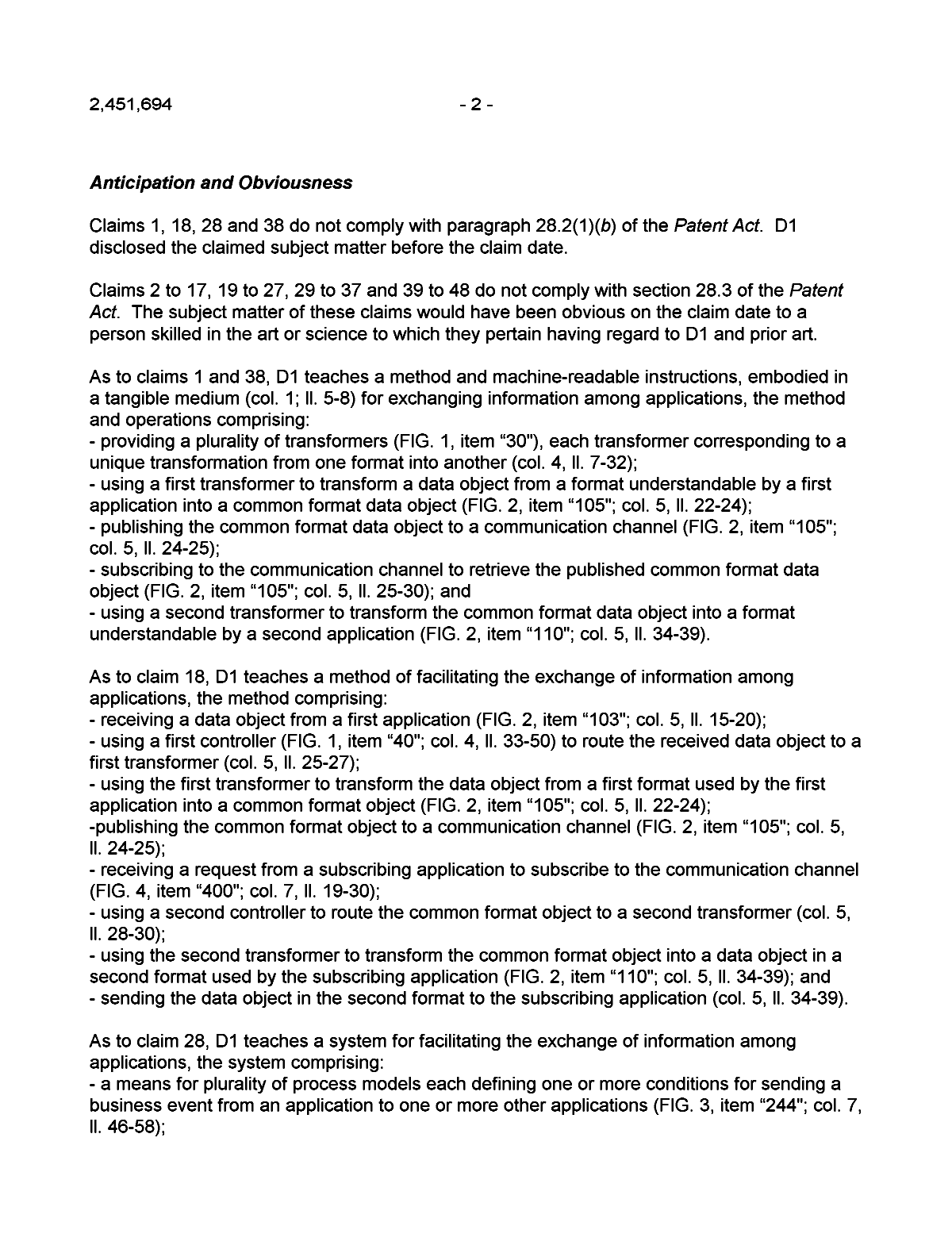 Canadian Patent Document 2451694. Prosecution-Amendment 20091125. Image 2 of 4