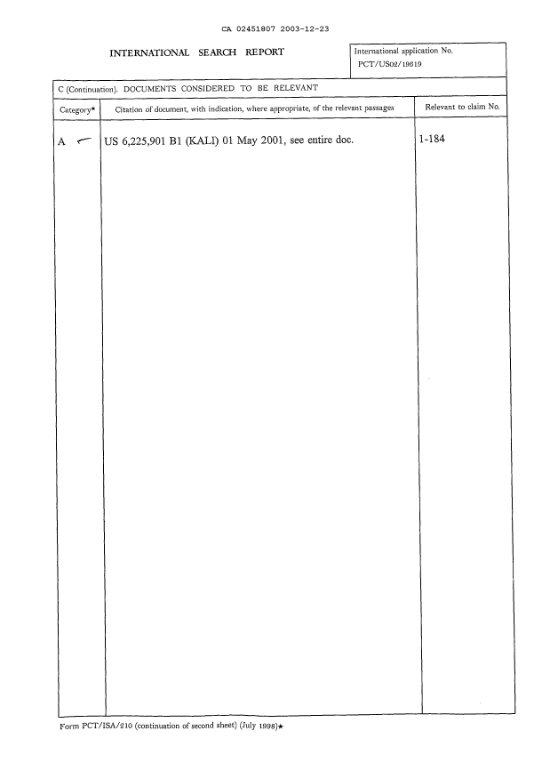 Document de brevet canadien 2451807. PCT 20031223. Image 3 de 3