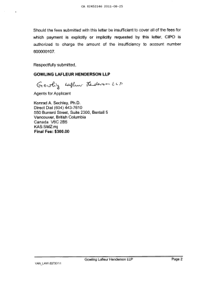 Canadian Patent Document 2452146. Correspondence 20110825. Image 2 of 2