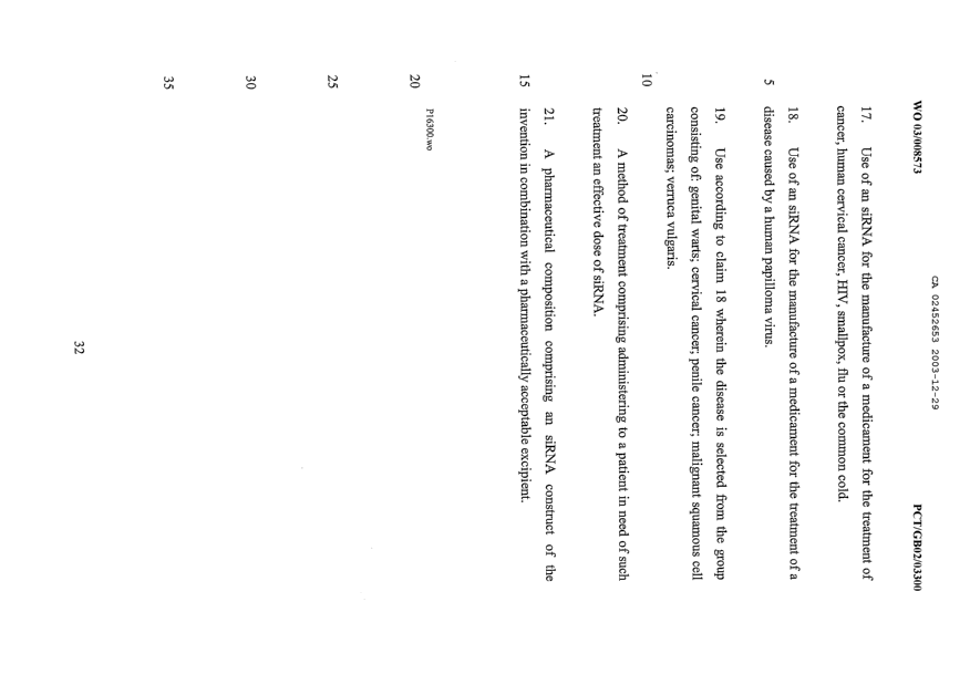 Document de brevet canadien 2452653. Revendications 20021229. Image 3 de 3